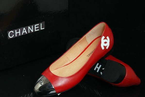 CHANEL Shallow mouth flat shoes Women--055